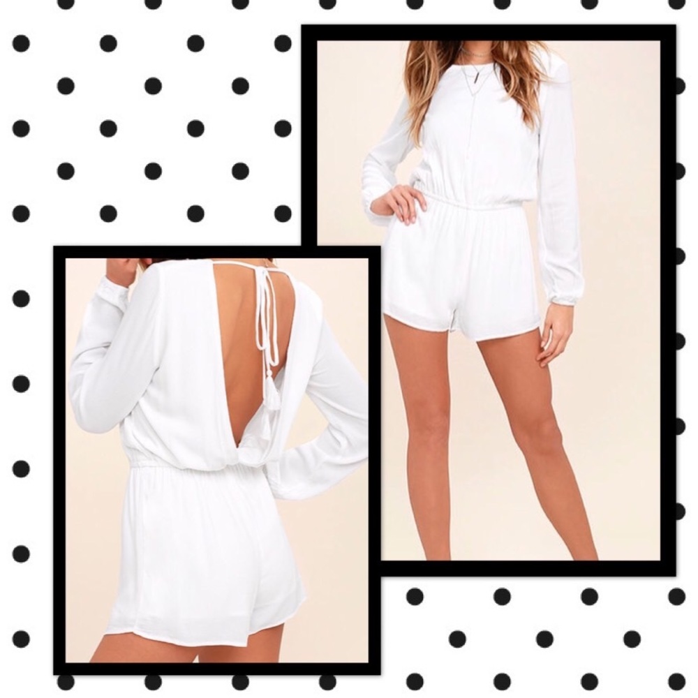White Blackless Romper